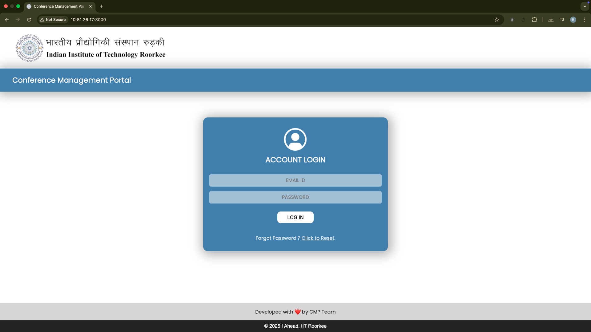 Login Screenshot